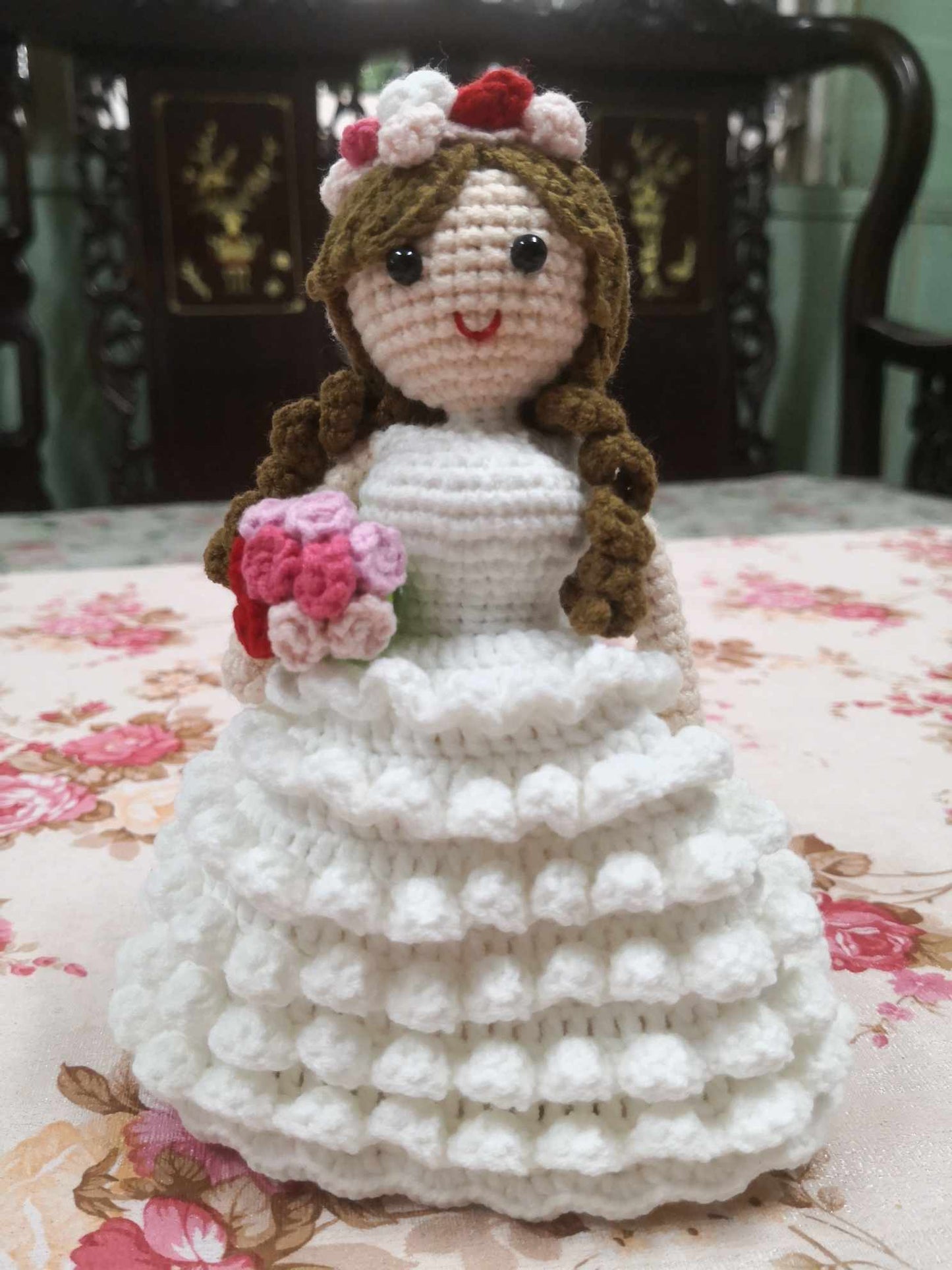 Crochet Wedding Bride & Groom Doll