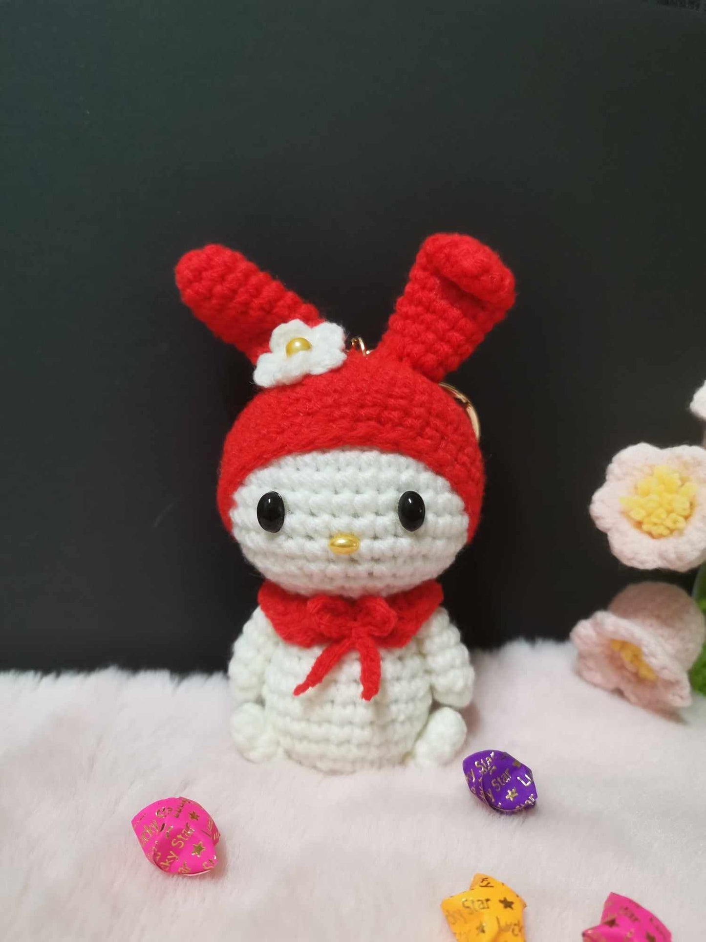 Crochet My Melody Keychain