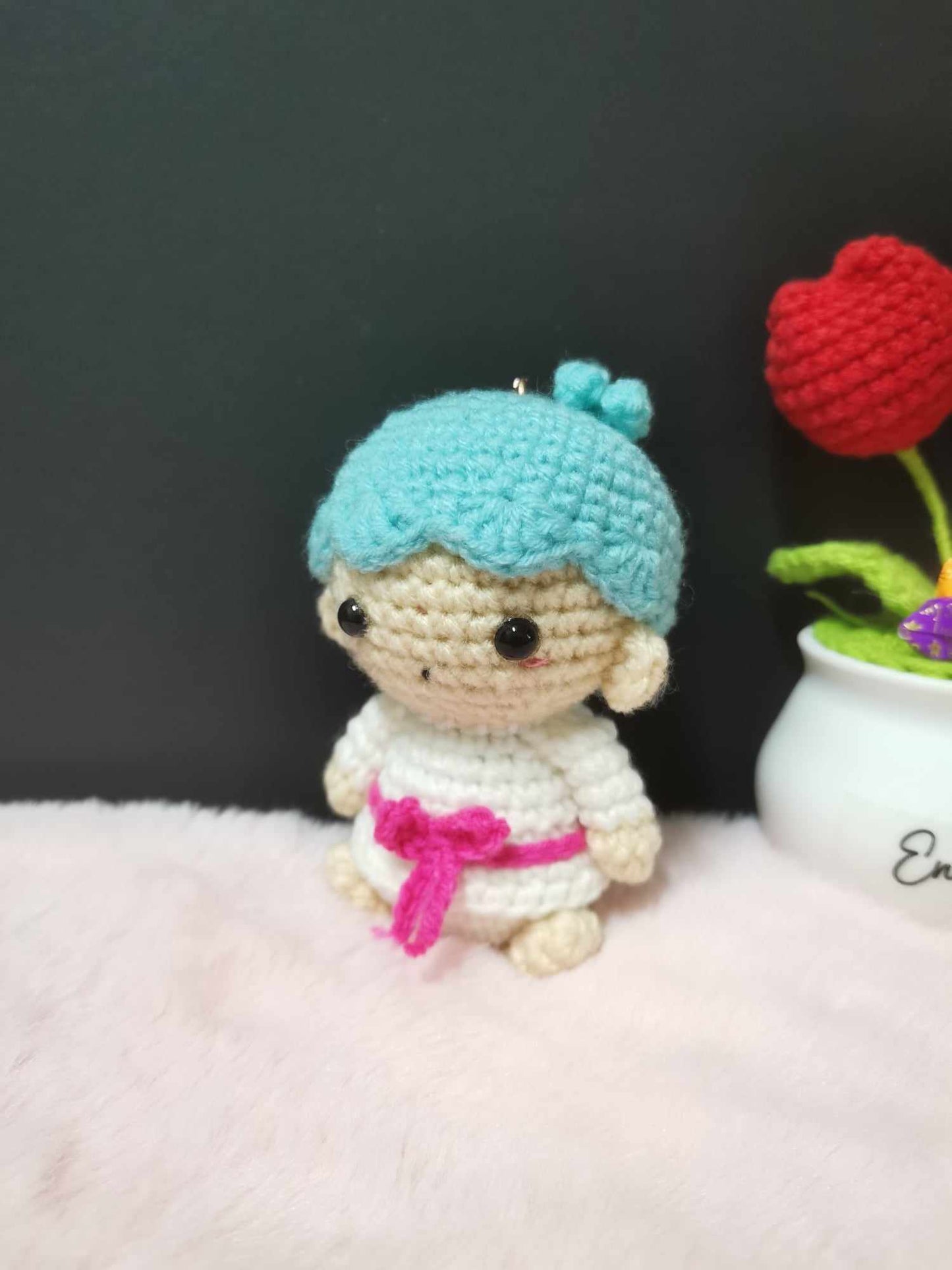 Crochet Little Twin Stars Keychain