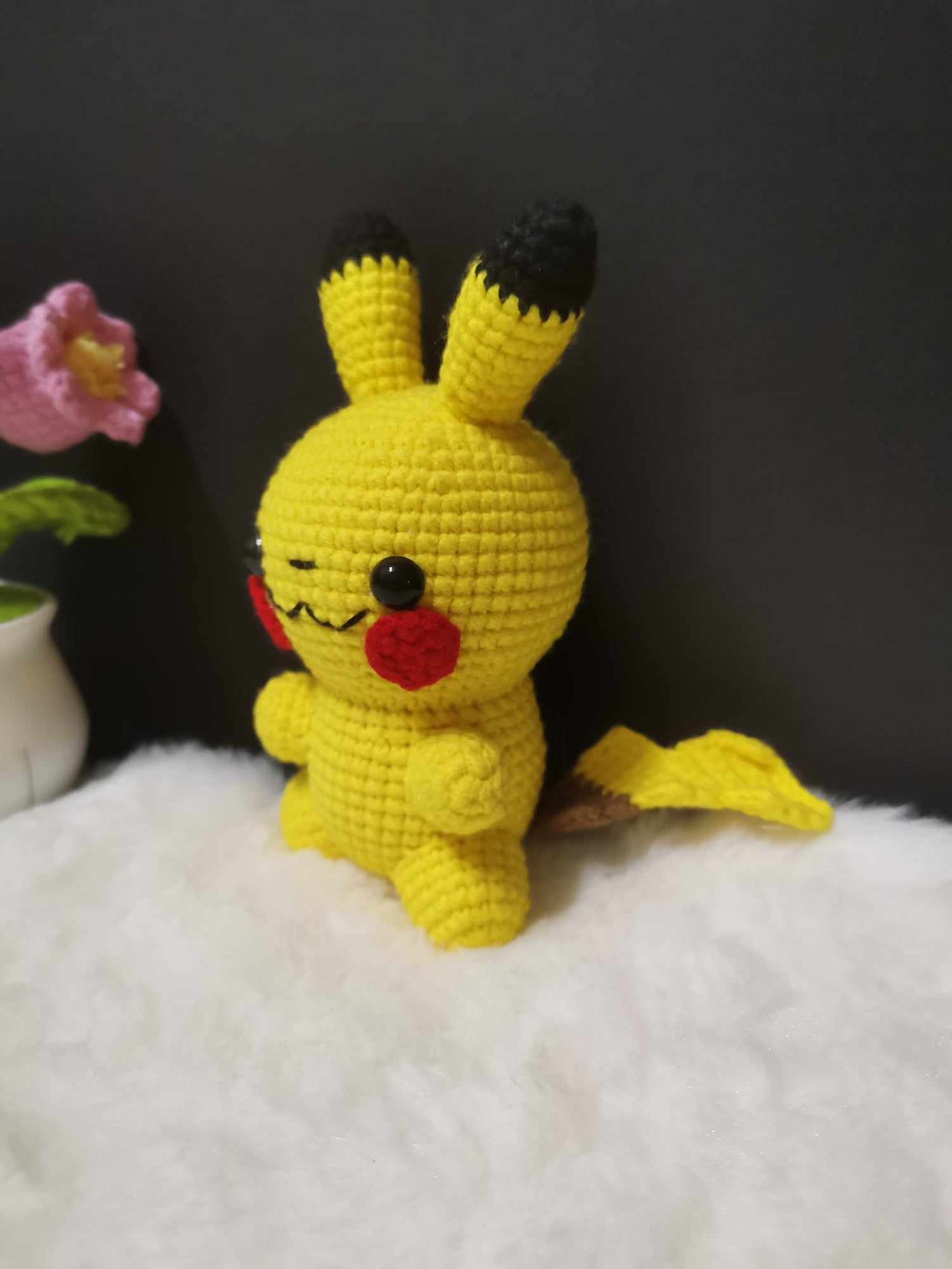 Crochet Pikachu Keychain