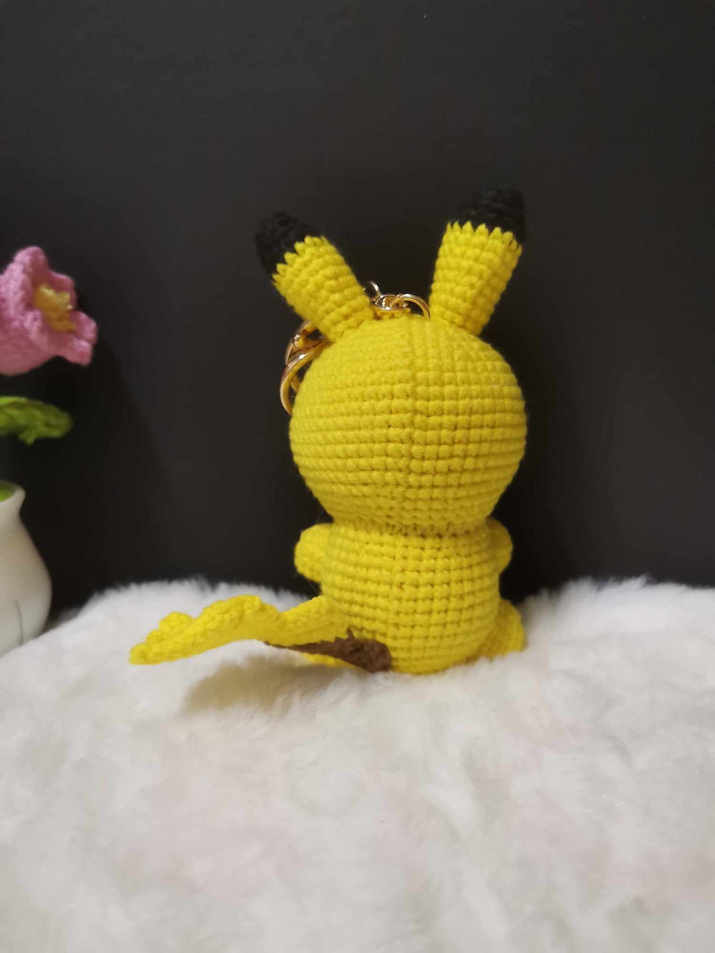 Crochet Pikachu Keychain