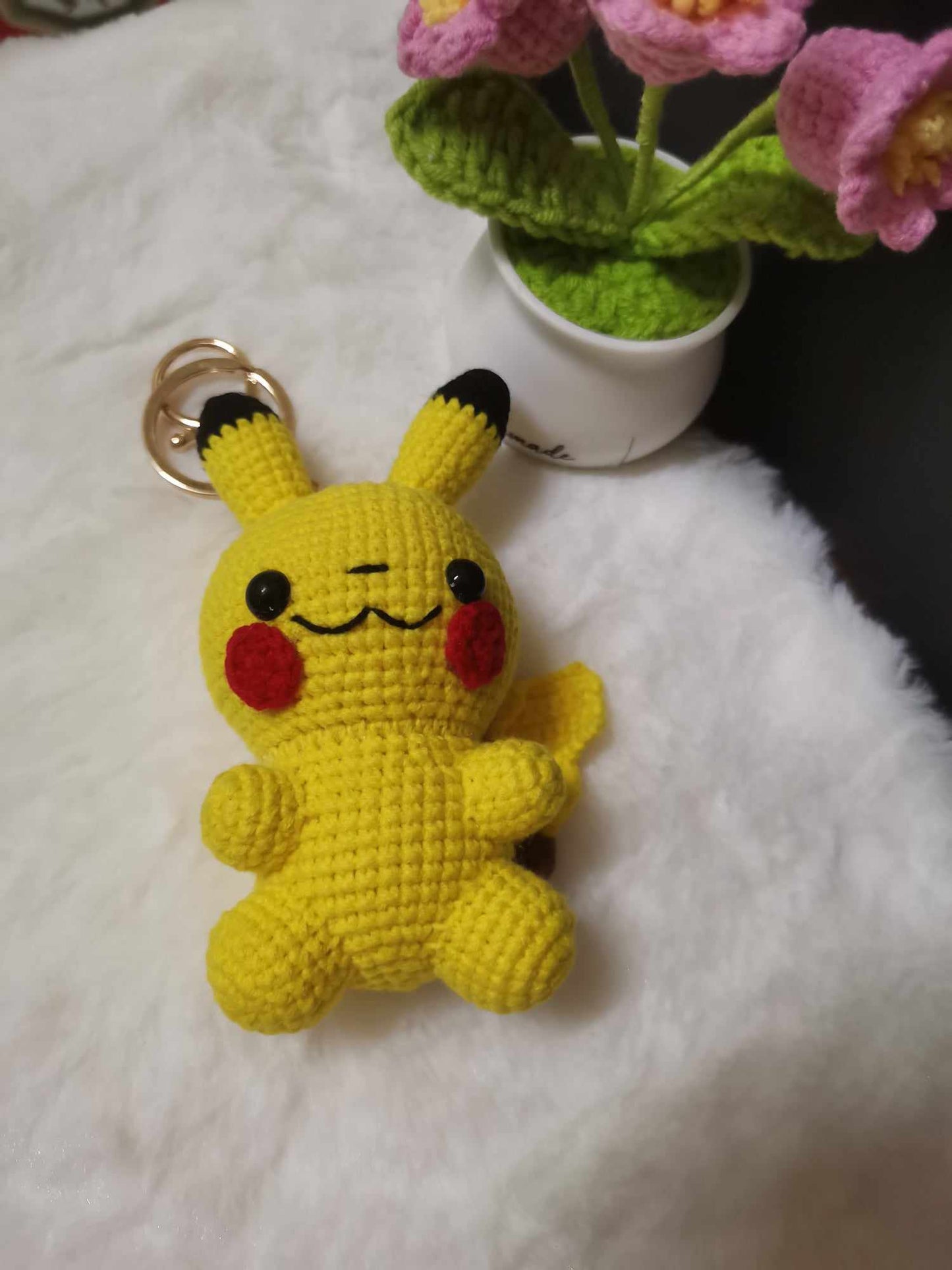 Crochet Pikachu Keychain