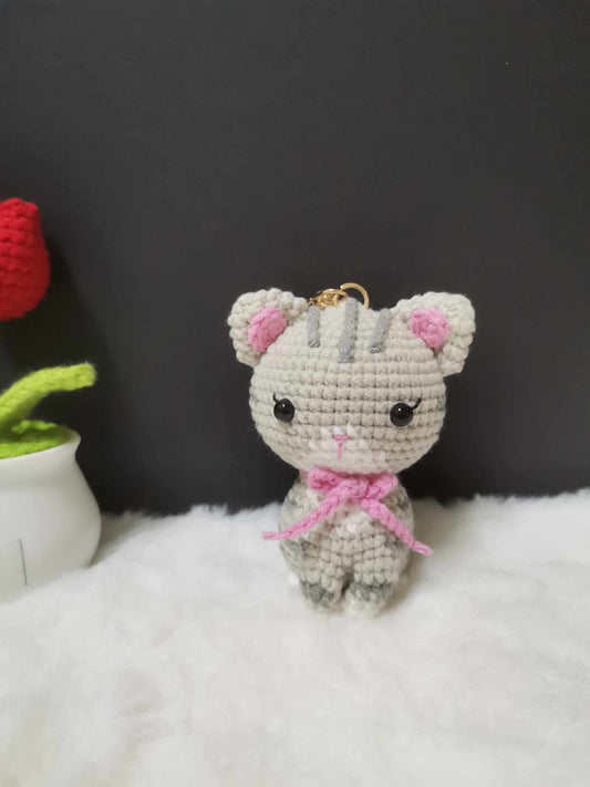 Crochet Kitten Keychain
