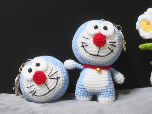 Crochet Doraemon Keychain