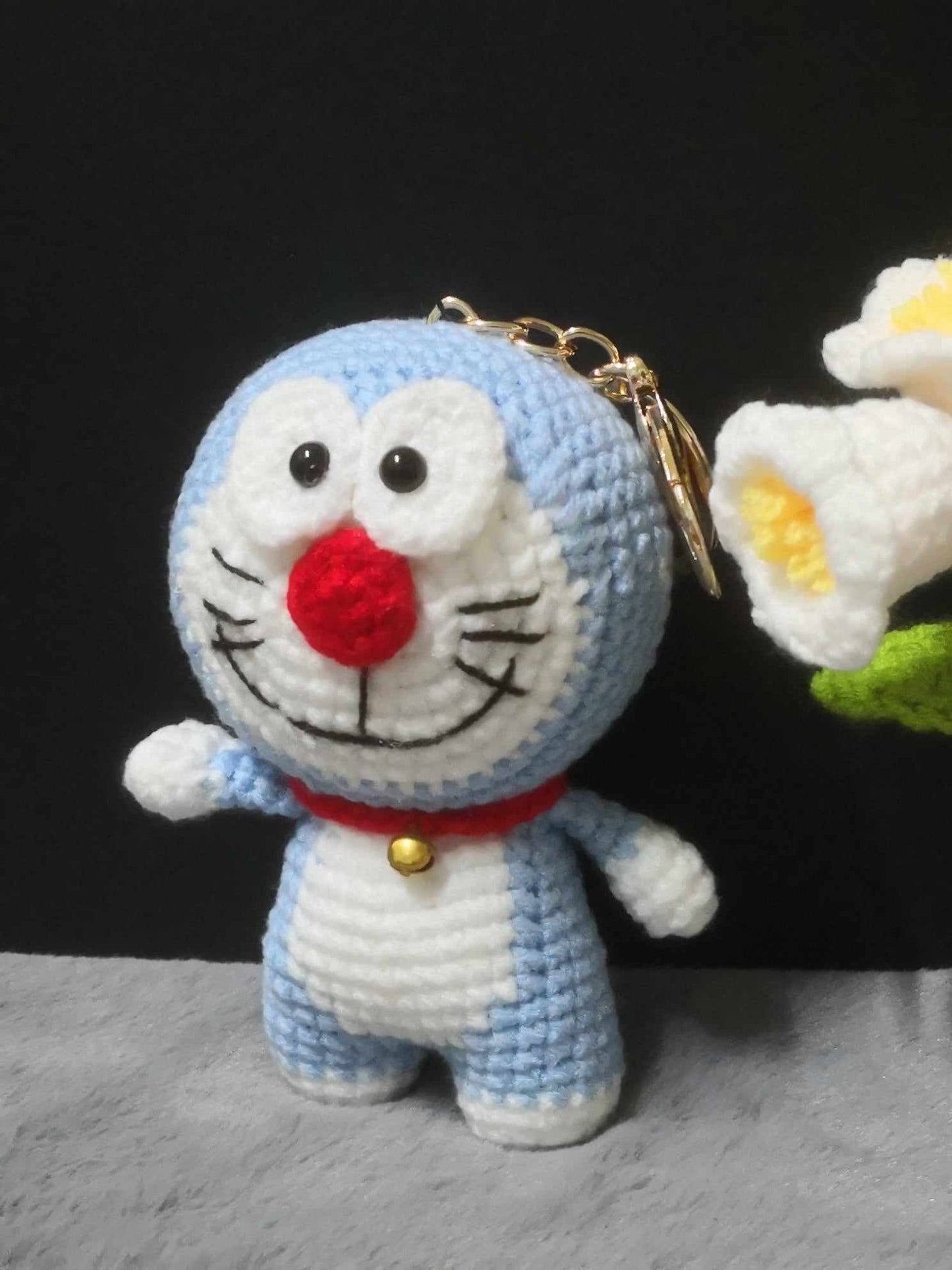 Crochet Doraemon Keychain