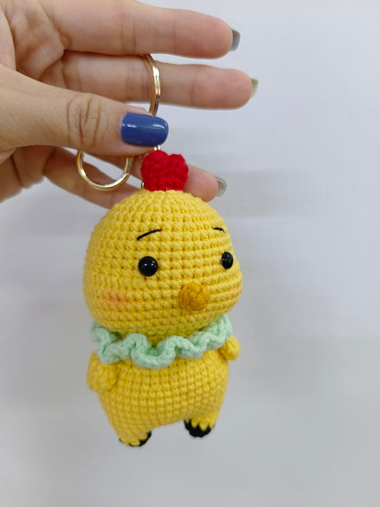 Chicken / Rooster / Hen with Comb and Beak Keychain