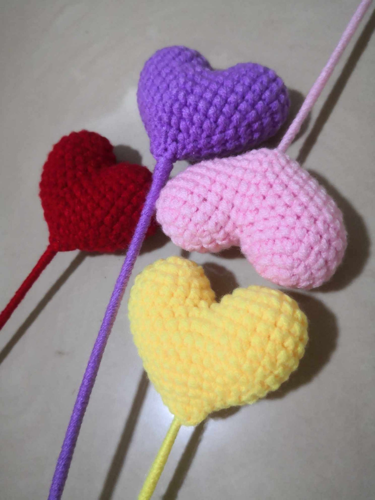 Crochet Heart Shaped Love Stick