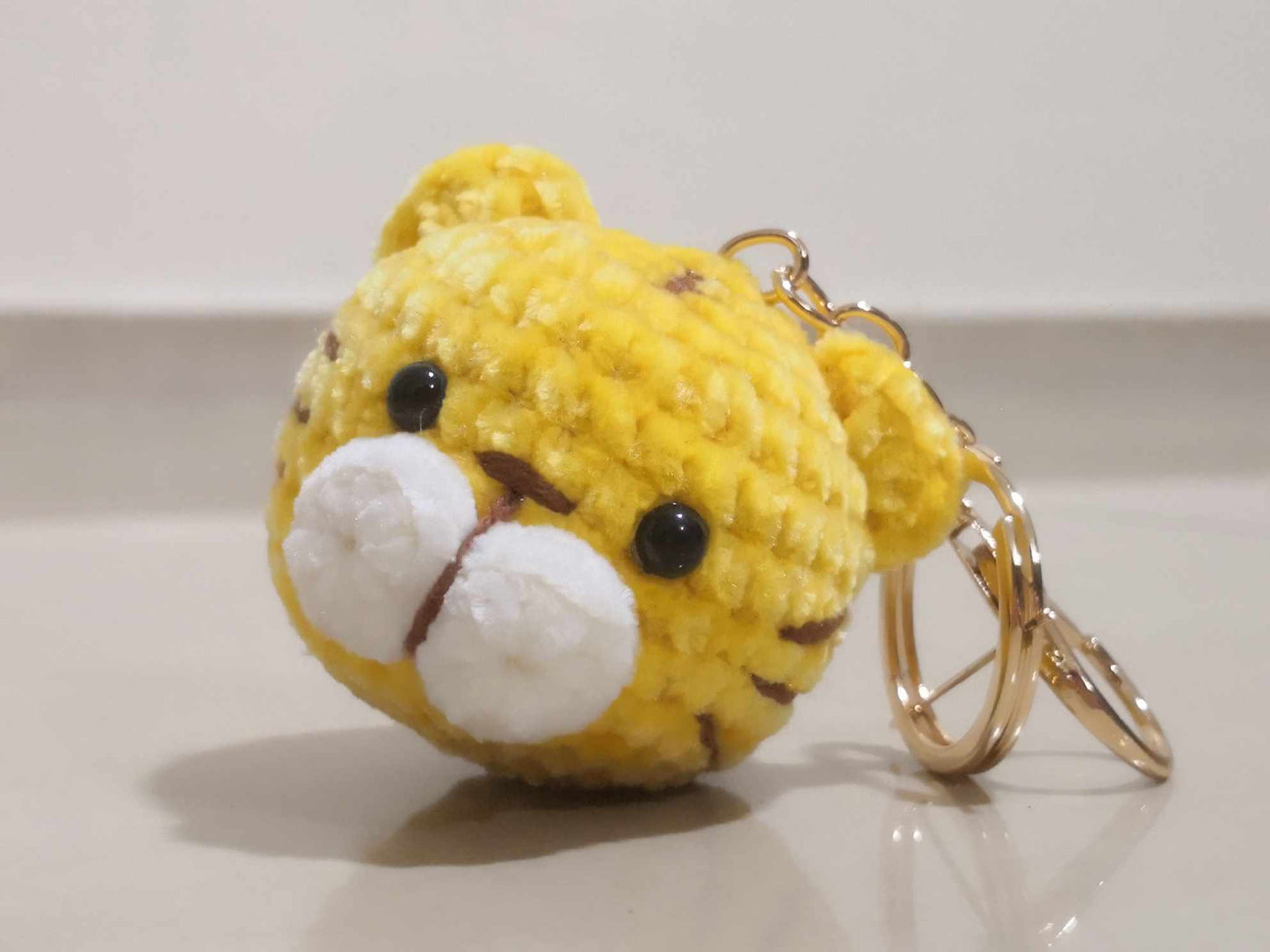 Cuddly Crochet Tiger Keychain