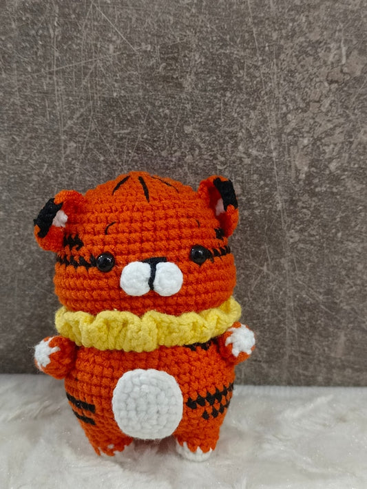Crochet Tiger with Tail Keychain