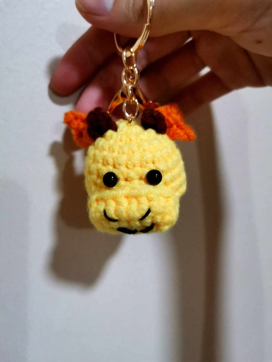 Crochet Dragon Head Keychain