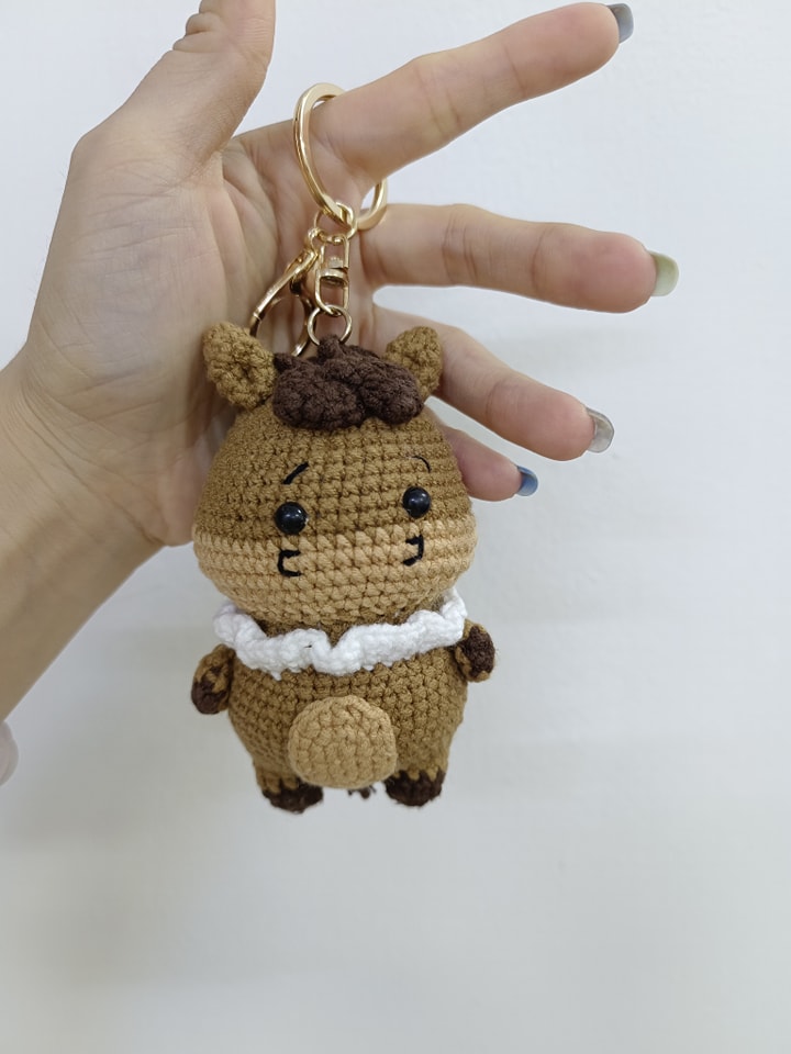 Crochet Horse Keychain