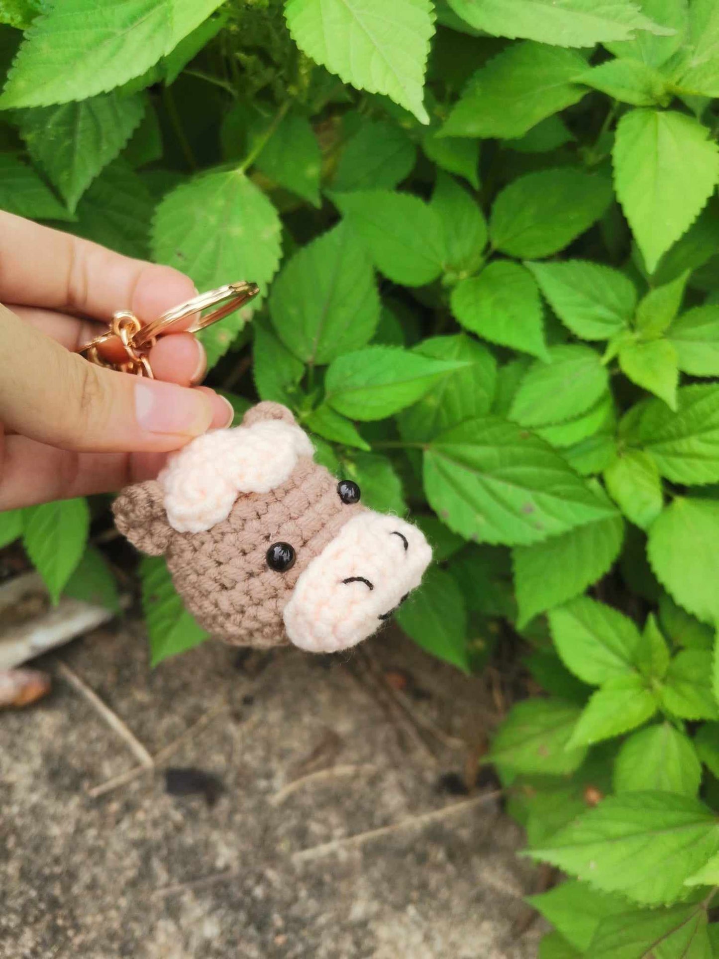 Crochet Horse Head Keychain