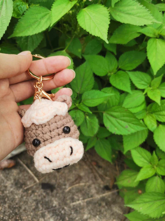 Crochet Horse Head Keychain