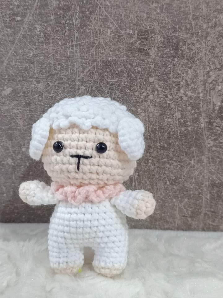 Adorable Crochet Sheep Keychains