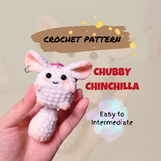 Chubby Chinchilla Crochet Pattern (Low Sew)