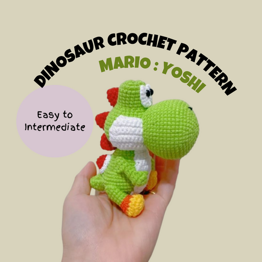 Yoshi Inspired Green Dinosaur Crochet Pattern