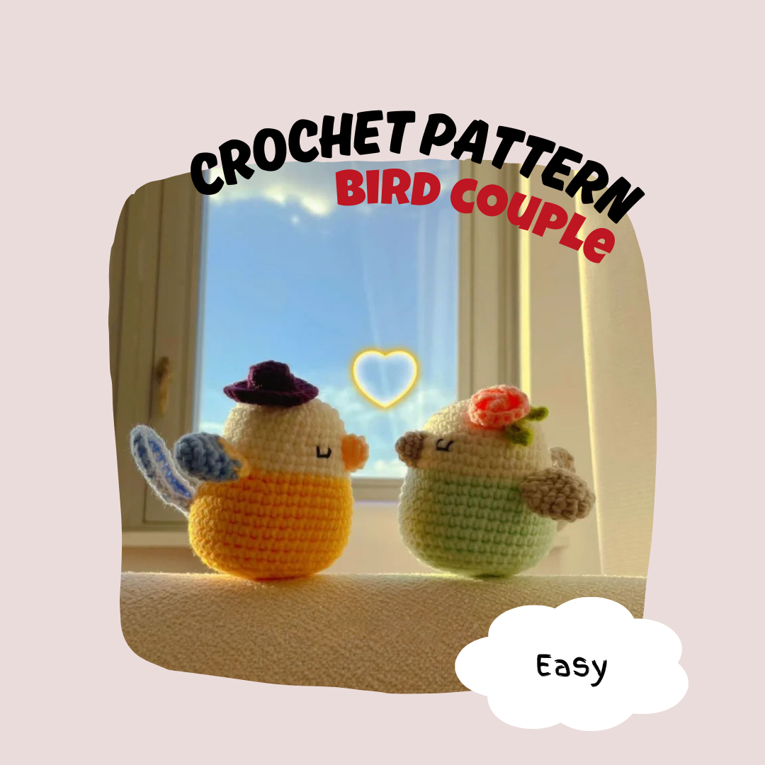 2IN1 Bird Couple Crochet Pattern