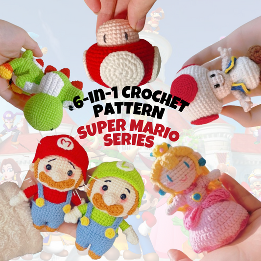 6-in-1 Super Mario Inspired Bundle Crochet Pattern
