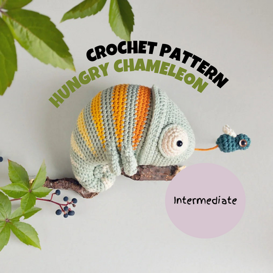 Hungry Chameleon Crochet Pattern