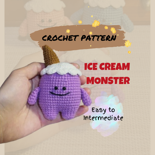 Ice Cream Monster Crochet Pattern