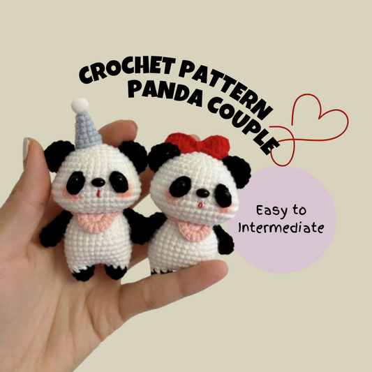 Panda Couple Crochet Pattern