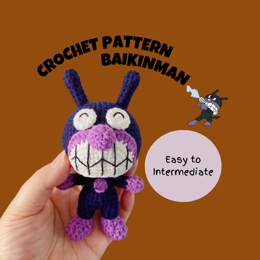 Baikinman Inspired Crochet Pattern (Low Sew)