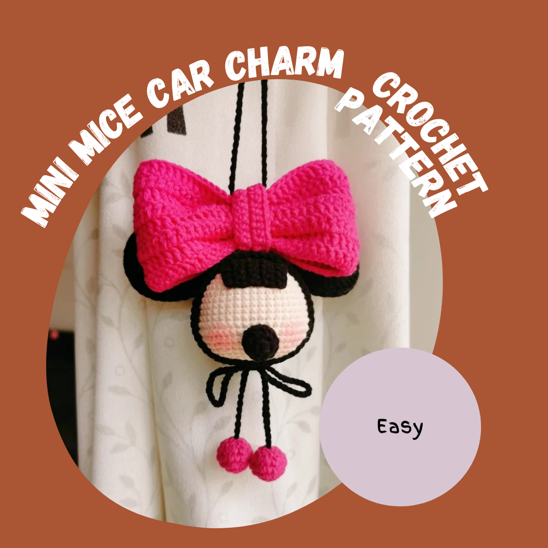 Mini Mice Car Charm Crochet Pattern