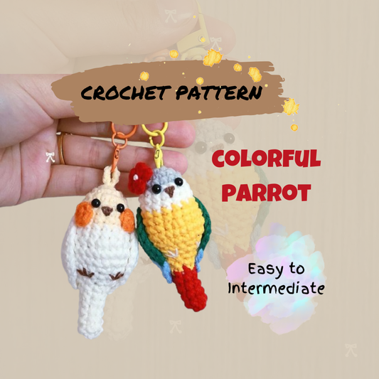 2-IN-1 Colorful Parrot Crochet Pattern