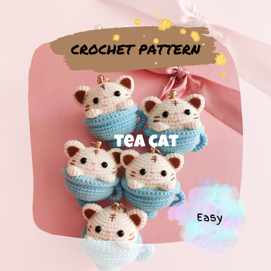 Tea Cup Cat Crochet Pattern