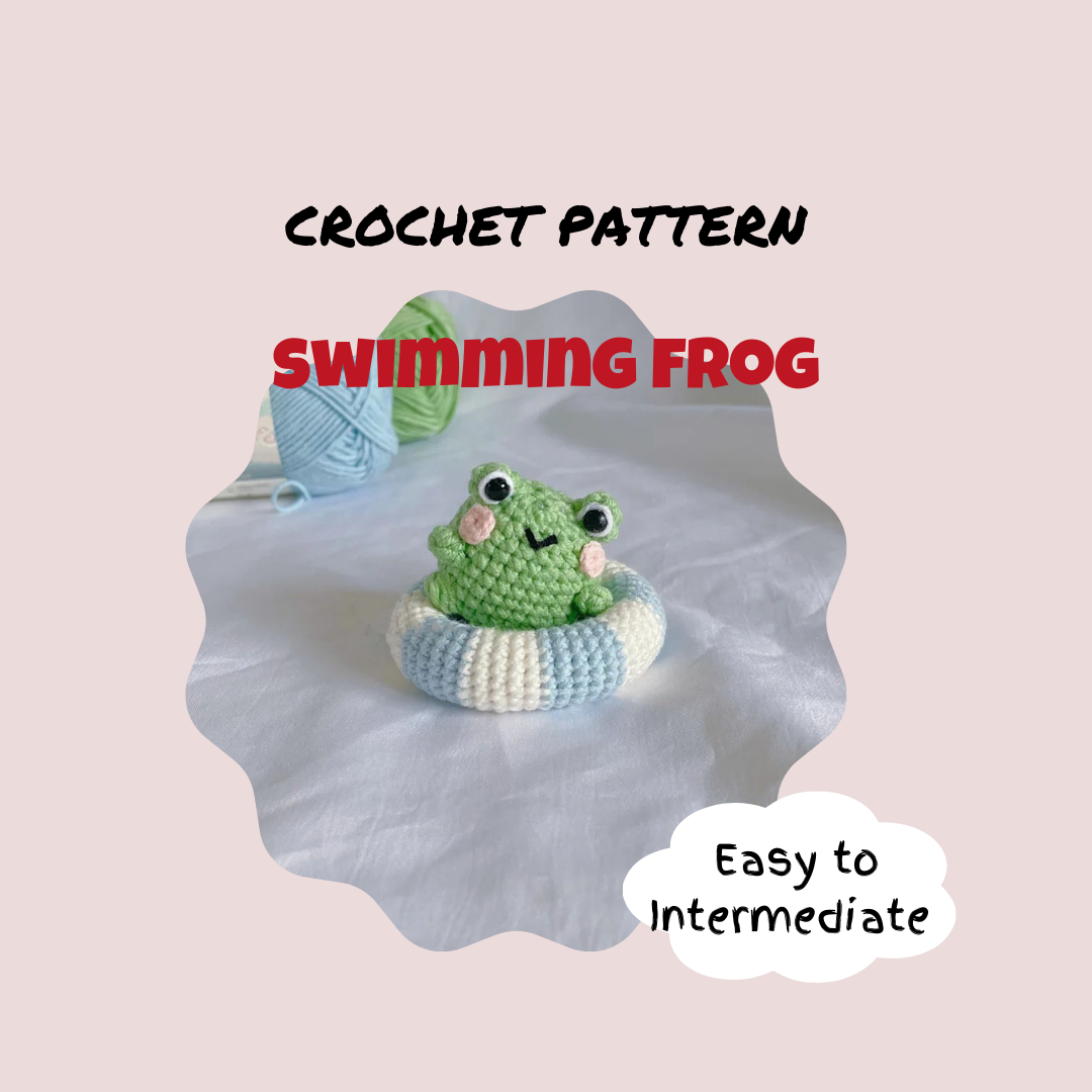 Swimming Frog Crochet Pattern (Low Sew)