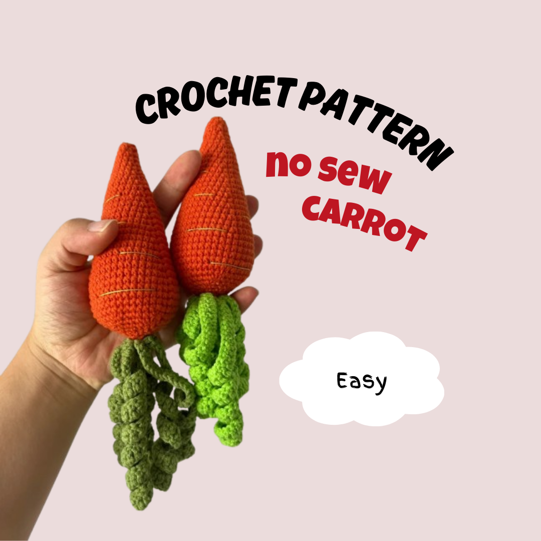 Carrot Crochet Pattern (No Sew)