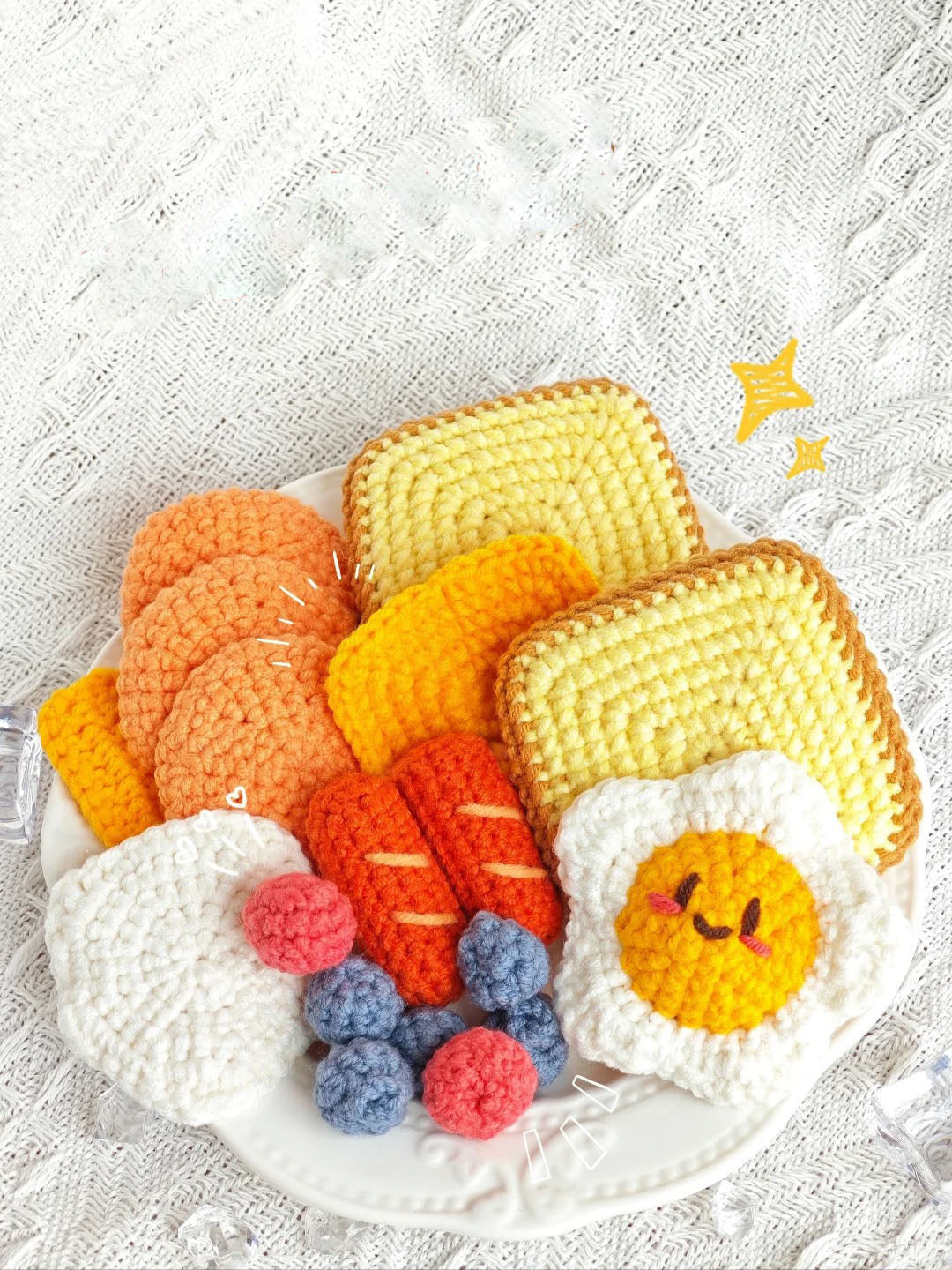 4IN1 Breakfast Toast Crochet Pattern