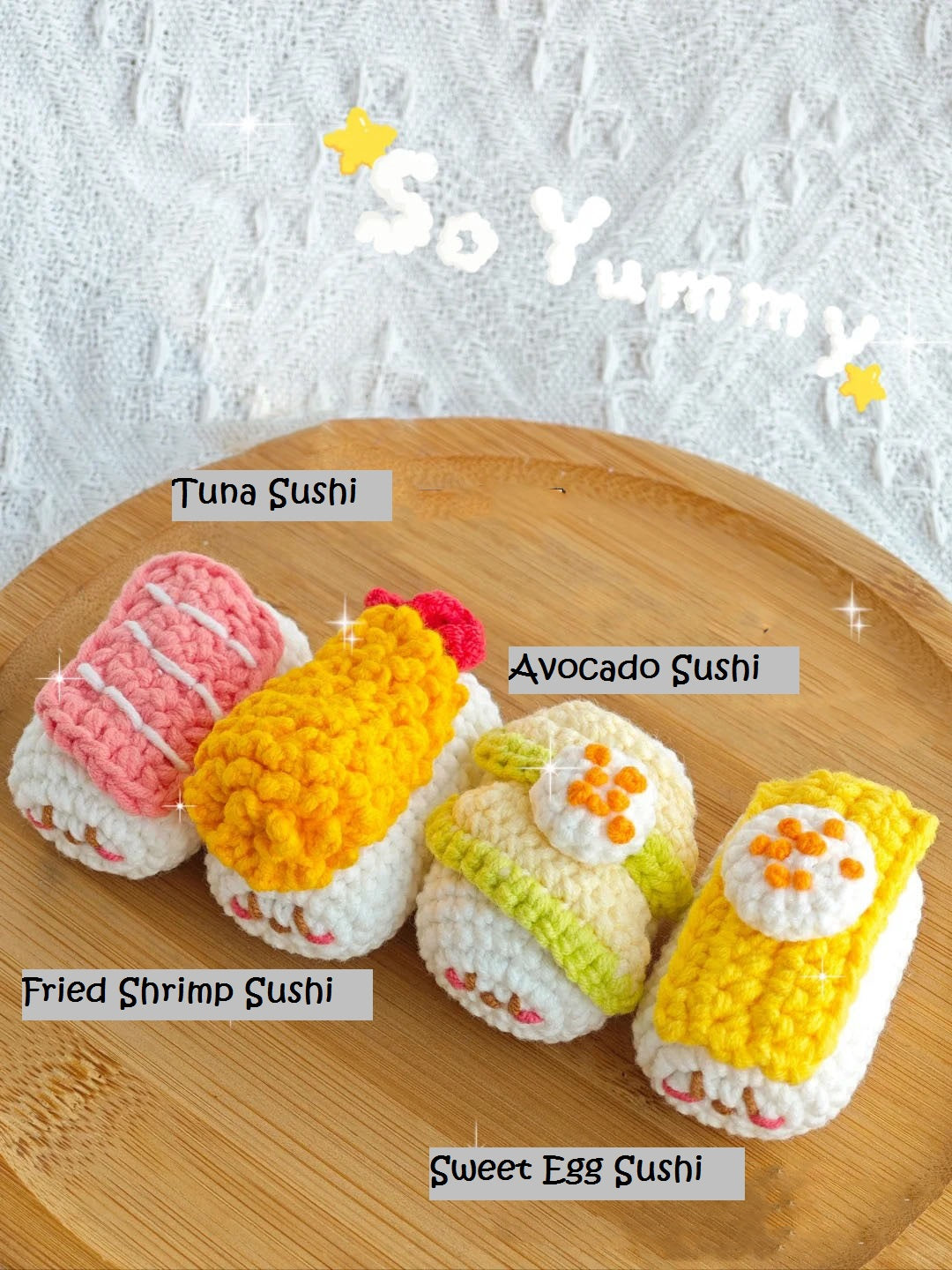 4IN1 Sushi Crochet Pattern