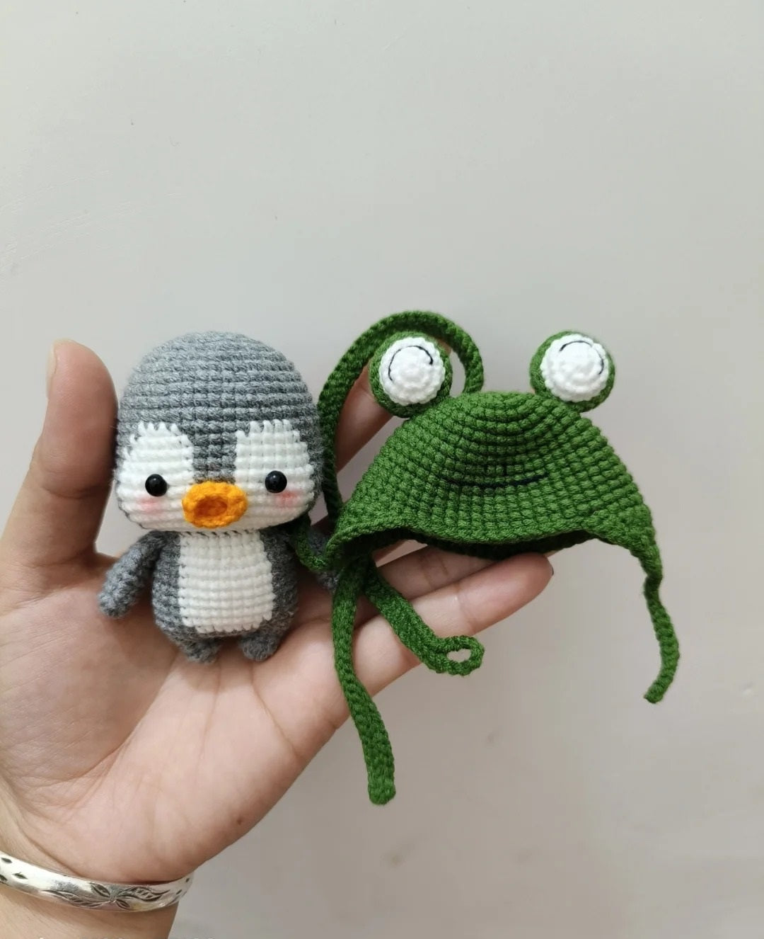 Penguin Wearing Frog Hat Crochet Pattern