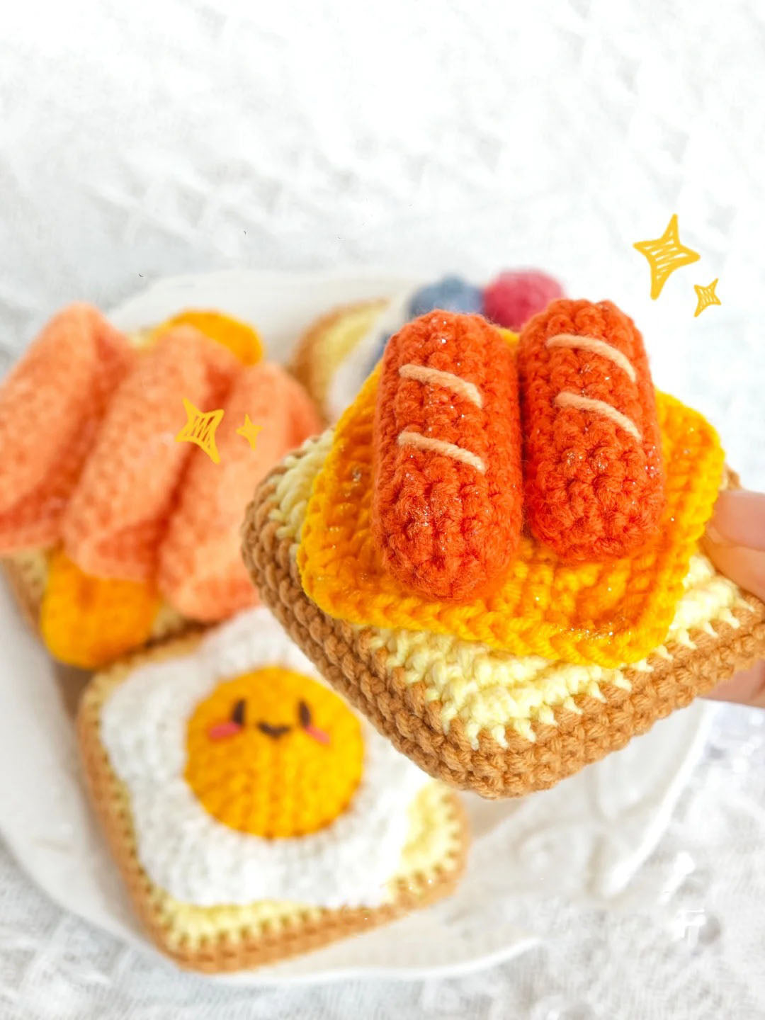 4IN1 Breakfast Toast Crochet Pattern