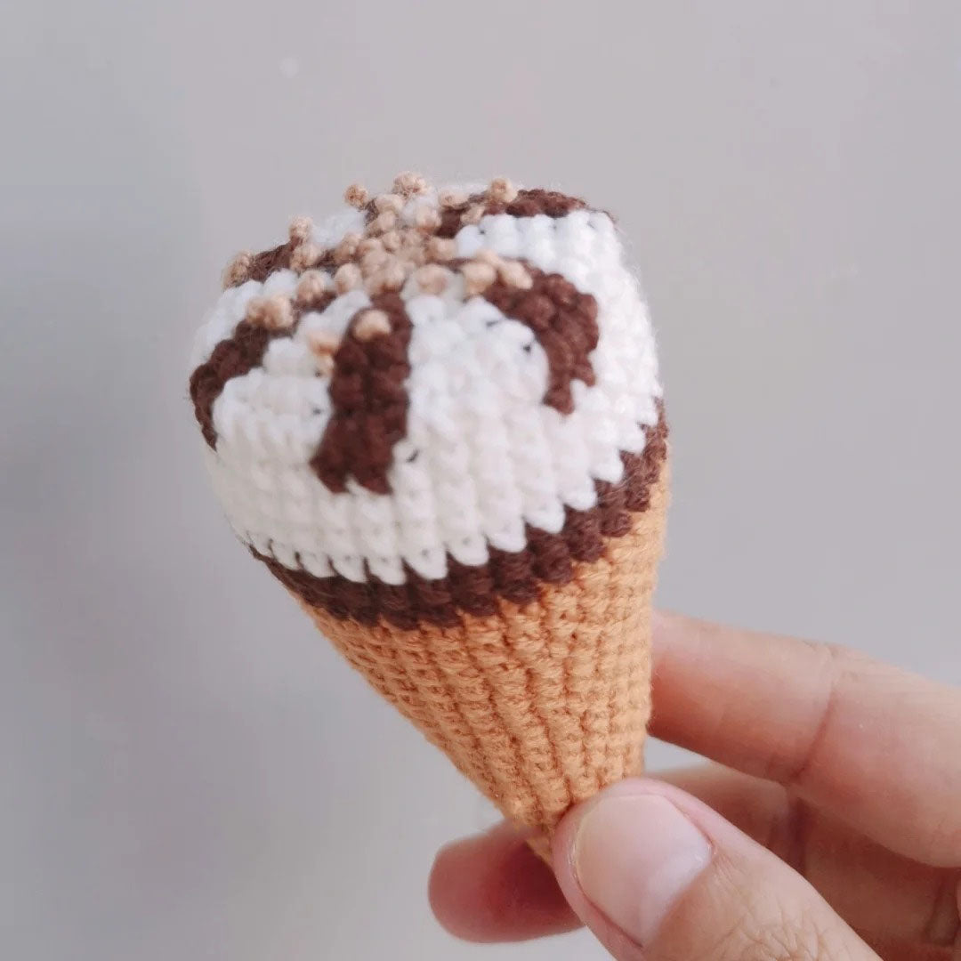 Ice Cream Crochet Pattern (Low Sew)